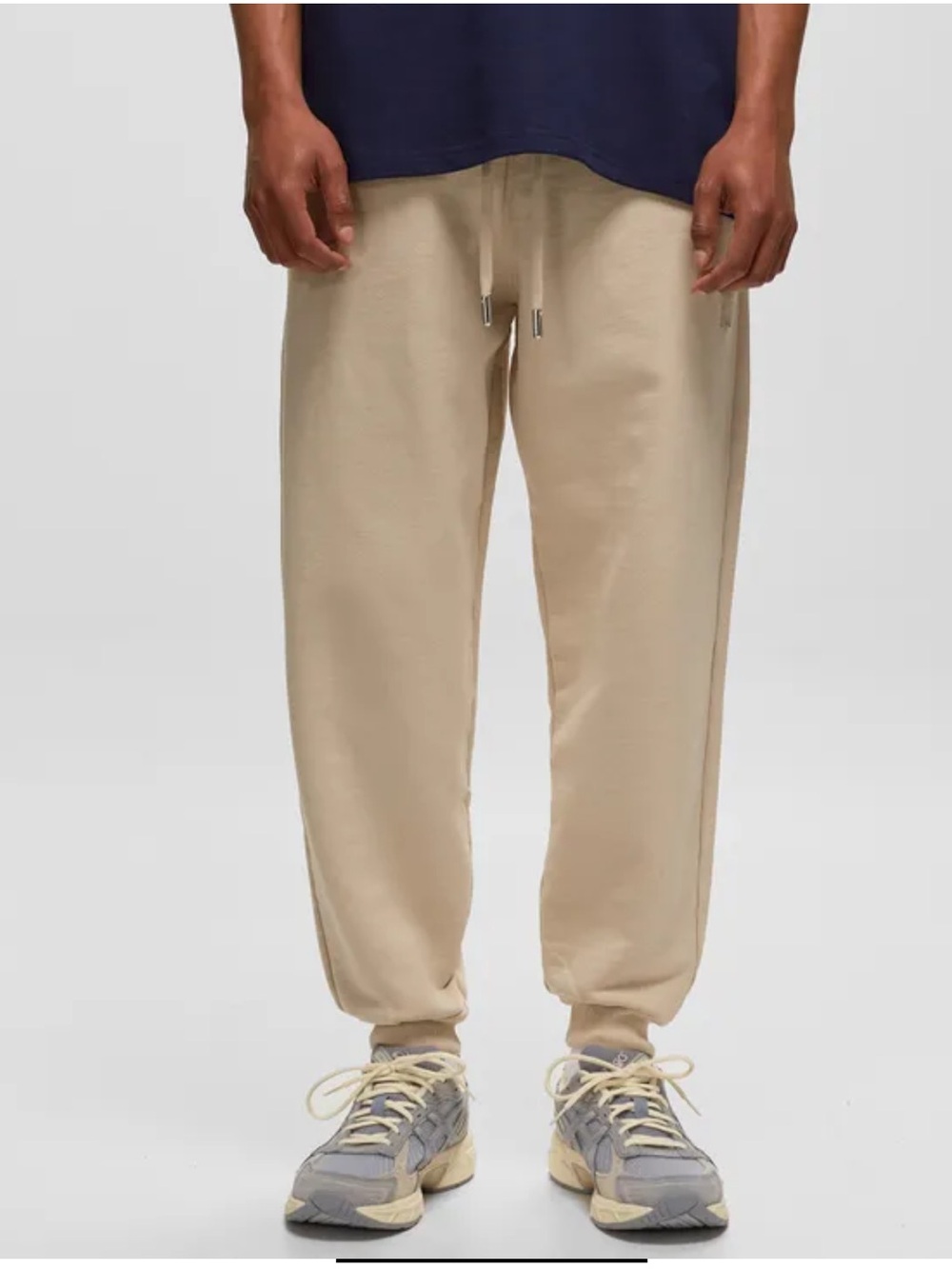 AMI Alexandre Mattiussi Beige Tonal Sweatpants Jogger Heart Logo Size Med